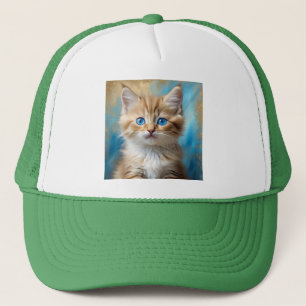Schattige Schattig kattenportret Trucker Pet
