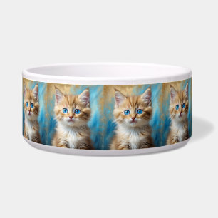 Schattige Schattig kattenportret Voerbakje