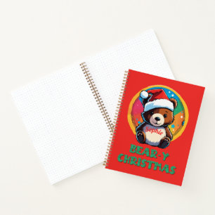 Schattige Schattig Kawaii Chibi Beer-y Kerst Beer Notitieboek