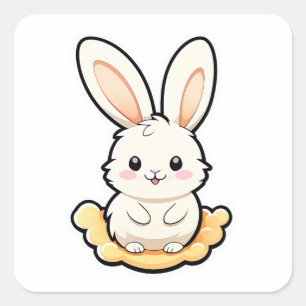Schattige Schattig konijnendier Vierkante Sticker