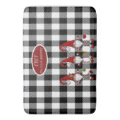 Schattige Schattigee Gnomen Buffalo Plaid Badmat (Voorkant Verticaal)