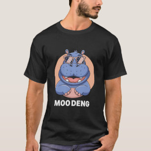 Schattige Schattigee Happy Baby Pygmy Hippo Moo De T-shirt