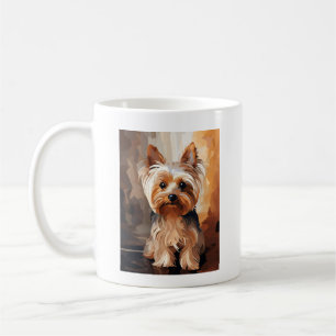 Schattige Schattigee Yorkie Terrier Acryl Schilder Koffiemok