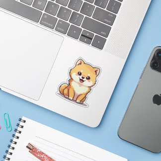 Schattige schattigheid, speelse pomerian, klein sticker