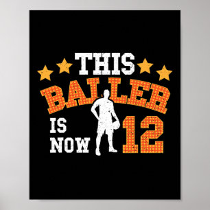 Schattige Schets Dit Ller Is Nu 12 - 12e Verjaarda Poster