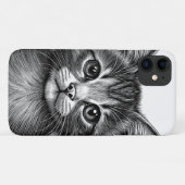 Schattige schets van de jonge kat Case-Mate iPhone case (Achterkant (horizontaal))