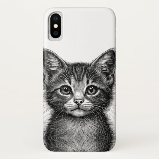 Schattige schets van de jonge kat Case-Mate iPhone case (Achterkant)