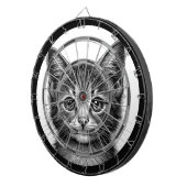 Schattige schets van de jonge kat dartbord (Voorkant Rechts)