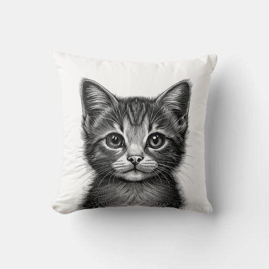 Schattige schets van de jonge kat kussen (Voorkant)