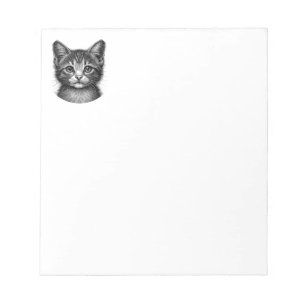 Schattige schets van de jonge kat notitieblok
