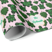 Schattige Schildpad Laat Naadloos Patroon, Tropisc Cadeaupapier (Rol Hoek)