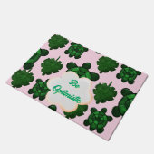 Schattige Schildpad Laat Naadloos Patroon, Tropisc Deurmat (Schuin)