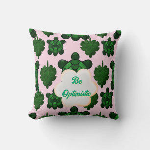 Schattige Schildpad Laat Naadloos Patroon, Tropisc Kussen