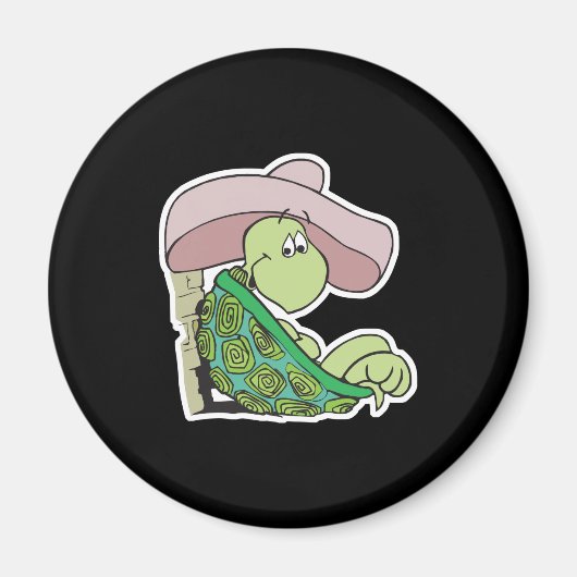 schattige schildpad met sombrero magneet (Voorkant)
