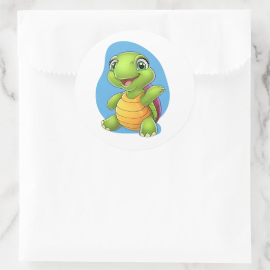 Schattige Schildpad Sticker - Schattigee Cartoon O (Tas)