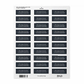 Schattige schoolbord typografie retour adres label (Full Sheet)