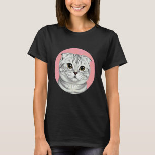 Schattige Schotse Fold Kat Feline Huisdier T-shirt
