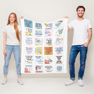 Schattige schriftuur kindergeheugen Bijbelvers  Fleece Deken