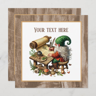 Schattige schrijven kabouter partij kaart