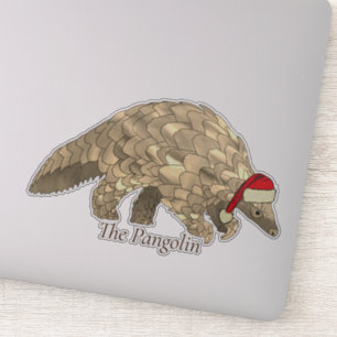 Schattige Schubdier Kerstman Bedreigde Diersoorten Sticker