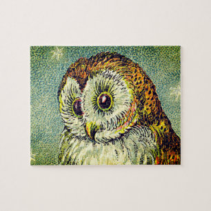 schattige schuur uil illustratie kinderen legpuzzel