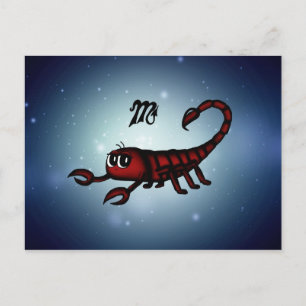 schattige Scorpio Briefkaart