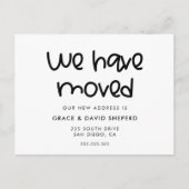 Schattige script bewegende aankondiging briefkaart (Voorkant)