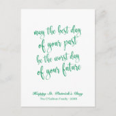 Schattige script Old Irish Blessing St. Patrick's  Briefkaart (Voorkant)