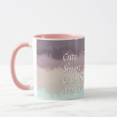 Schattige script paarse ombre blauwgroen typografi mok (Links)