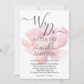 Schattige script waterverf roos overlay script kaart (Voorkant)