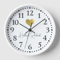 Schattige scriptnaam gouden hartmonogram