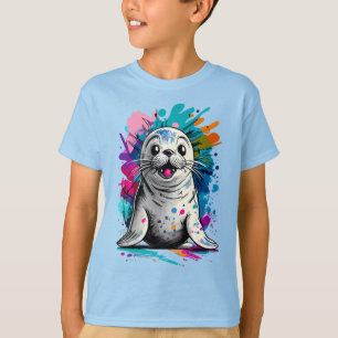 Schattige Seal - Baby Seal Kleurrijk - Little Seal T-shirt