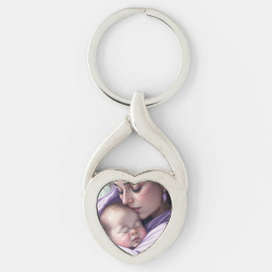 Schattige Sentimentele Moeder en Baby Liefde Bond Sleutelhanger