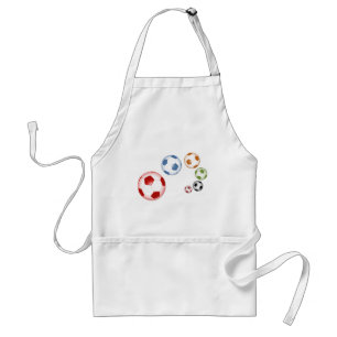 Schattige set voetballen standaard schort