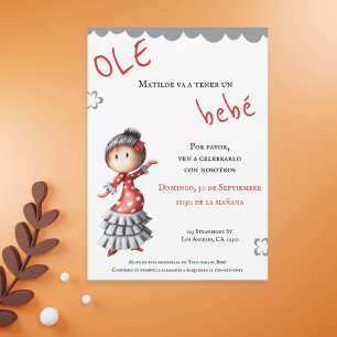 Schattige Sevillana Dancer Spaans Baby shower Kaart