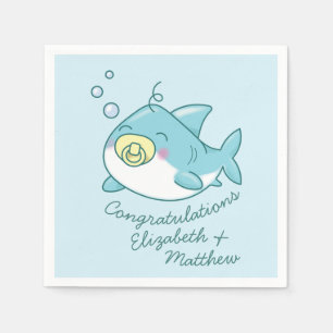 Schattige Shark Baby shower Kawaii Servet