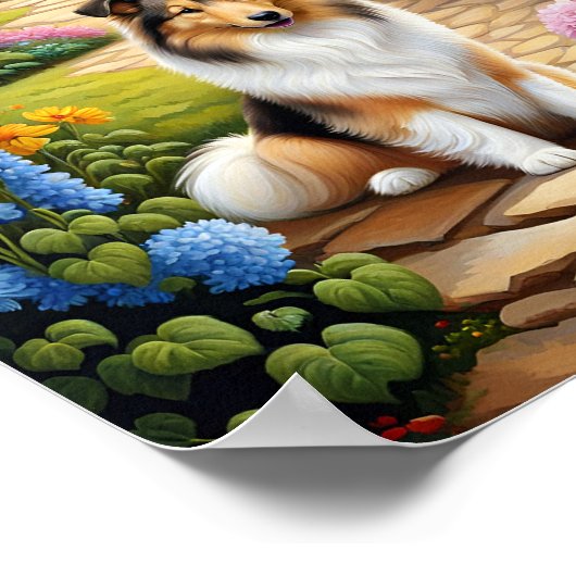 Schattige Shetland Sheepdog Animal Poster (Hoek)