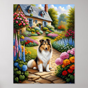 Schattige Shetland Sheepdog Animal Poster