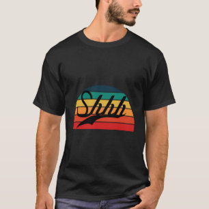 Schattige - SHHH Sunset - Trendy eenvoudige zwarte T-shirt