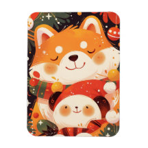 Schattige Shiba Inu die een knuffelpanda omhelst