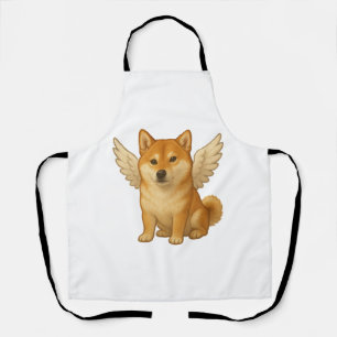 Schattige Shiba Inu engel cartoon blije hond Schort