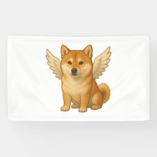 Schattige Shiba Inu engel cartoon blije hond Spandoek