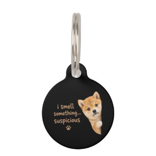 Schattige Shiba Inu Puppy Grappige Geur Citaat Kaw Huisdierpenning