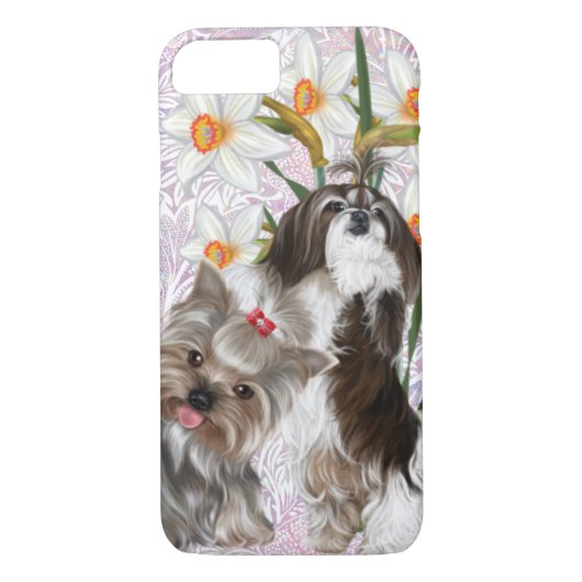 Schattige Shih Tzu en Yorkie Case-Mate iPhone Case (Achterkant)
