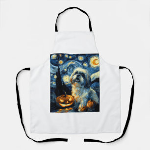 Schattige Shih Tzu-hond Halloween Jack O Lantern P Schort