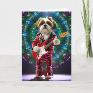 Schattige Shih Tzu Rockster Kaart