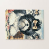 Schattige Shih-Tzu schilderij Legpuzzel (Horizontaal)