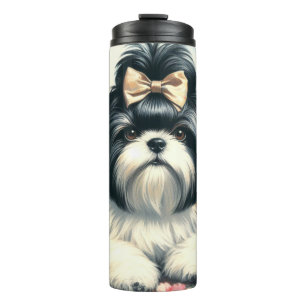 Schattige  Shih-Tzu schilderij Thermosbeker
