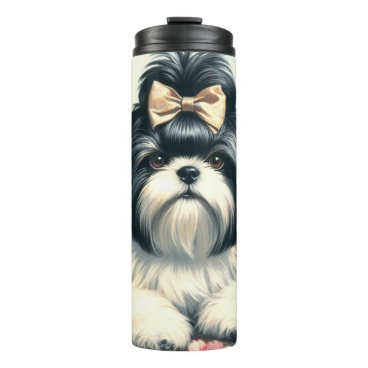 Schattige Shih-Tzu schilderij Thermosbeker (Voorkant)