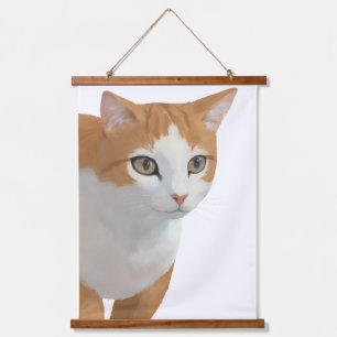 Schattige Siamese Kat Kunst Hangend Wandkleed